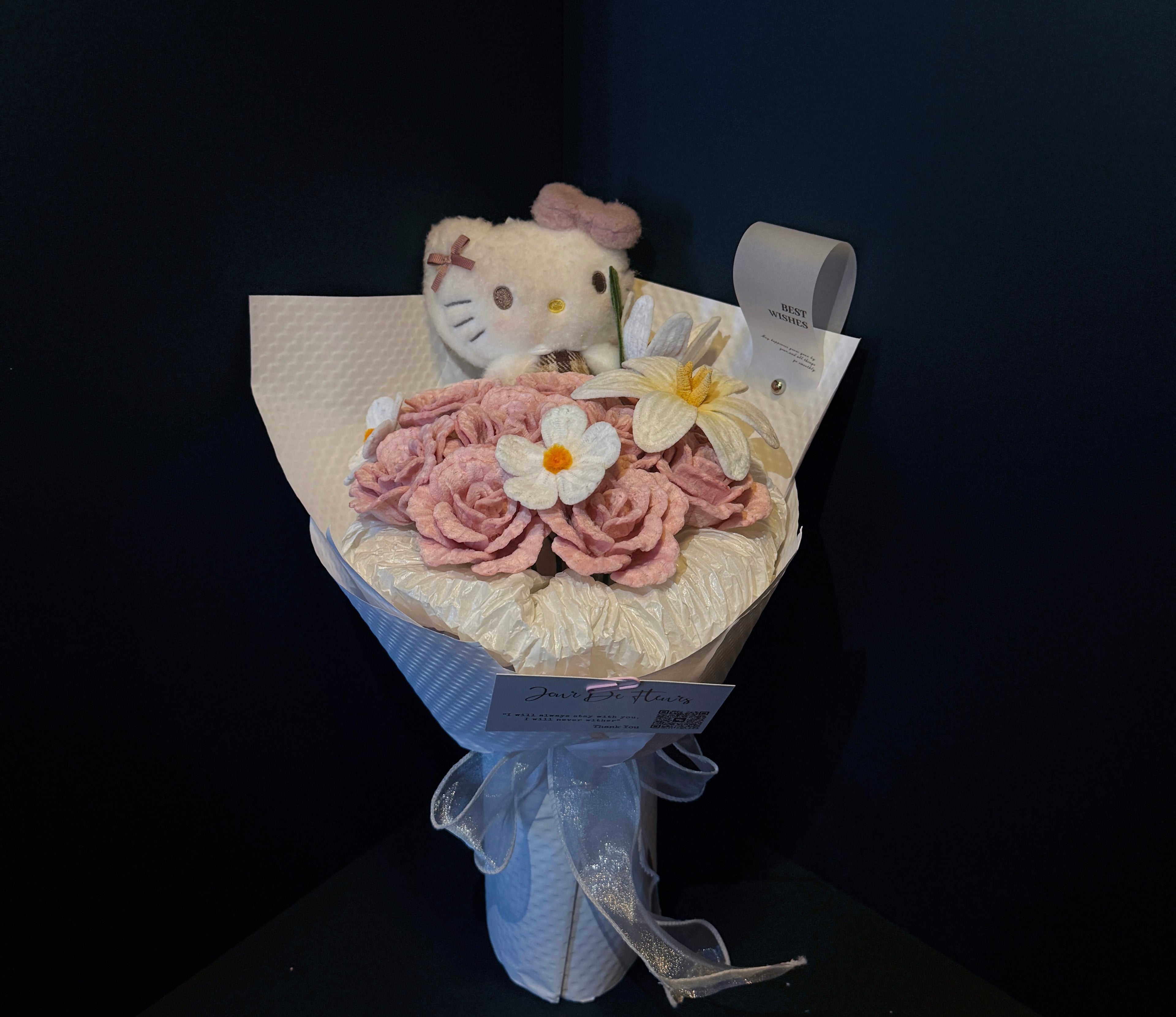 Peach Rose Bloom (Plush Not Included)